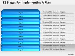 1013 Business Ppt diagram 12 Stages For Implementing A Plan Powerpoint Template
