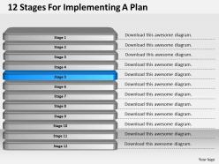 1013 business ppt diagram 12 stages for implementing a plan powerpoint template