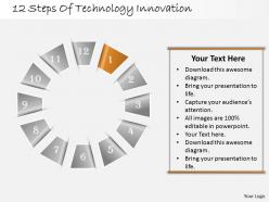 1013 business ppt diagram 12 steps of technology innovation powerpoint template