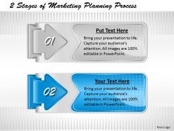 1013 business ppt diagram 2 stages of marketing planning process powerpoint template