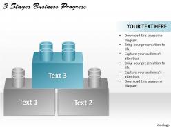 1013 business ppt diagram 3 stages business progress powerpoint template