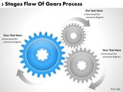 1013 business ppt diagram 3 stages flow of gears process powerpoint template