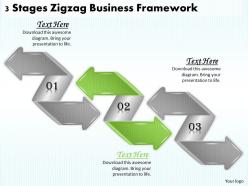 1013 business ppt diagram 3 stages zigzag business framework powerpoint template