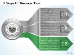 1013 business ppt diagram 3 steps of business task powerpoint template