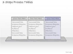 1013 business ppt diagram 3 steps process tables powerpoint template