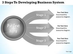 1013 business ppt diagram 3 steps to developing business systems powerpoint template