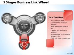 1013 business ppt diagram 3 stgaes business link wheel powerpoint template