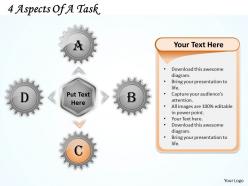1013 business ppt diagram 4 aspects of a task powerpoint template