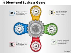 1013 Business Ppt diagram 4 Directional Business Gears Powerpoint Template