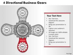 1013 business ppt diagram 4 directional business gears powerpoint template