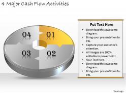 1013 business ppt diagram 4 major cash flow activities powerpoint template