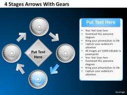 1013 business ppt diagram 4 stages arrows with gears powerpoint template