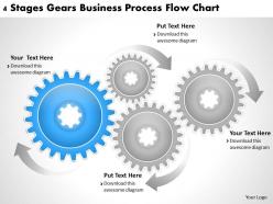 1013 business ppt diagram 4 stages gears business process flow chart powerpoint template