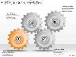 1013 business ppt diagram 4 stages gears workflow powerpoint template