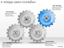 1013 business ppt diagram 4 stages gears workflow powerpoint template