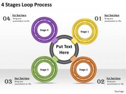 1013 business ppt diagram 4 stages loop process powerpoint template