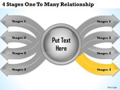 1013 business ppt diagram 4 stages one to many relationship powerpoint template