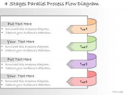 1013 business ppt diagram 4 stages parallel process flow diagram powerpoint template