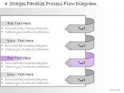 1013 business ppt diagram 4 stages parallel process flow diagram powerpoint template