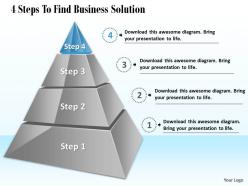 1013 business ppt diagram 4 steps to find business solution powerpoint template