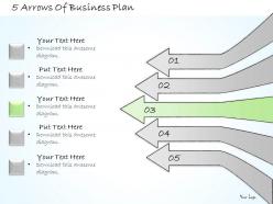1013 business ppt diagram 5 arrows of business plan powerpoint template