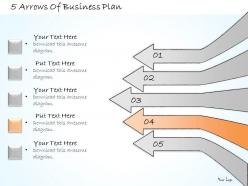 1013 business ppt diagram 5 arrows of business plan powerpoint template