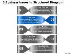 1013 business ppt diagram 5 business issues in structured diagram powerpoint template
