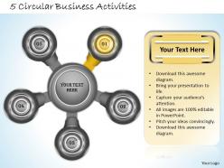 1013 business ppt diagram 5 circular business activities powerpoint template