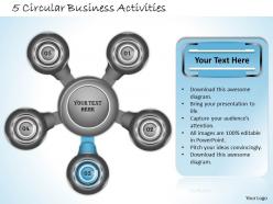 1013 business ppt diagram 5 circular business activities powerpoint template