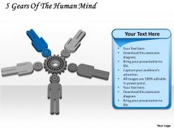 1013 business ppt diagram 5 gears of the human mind powerpoint template