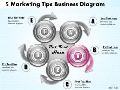1013 business ppt diagram 5 marketing tips business diagram powerpoint template