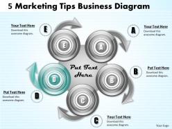 1013 business ppt diagram 5 marketing tips business diagram powerpoint template