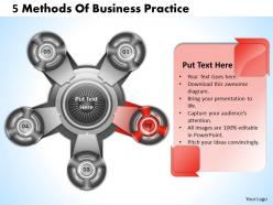 1013 business ppt diagram 5 methods of business practice powerpoint template