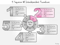 1013 business ppt diagram 5 sequence of interdependent procedures powerpoint template