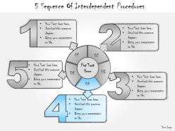 1013 business ppt diagram 5 sequence of interdependent procedures powerpoint template
