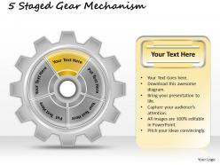 37238253 style variety 1 gears 5 piece powerpoint presentation diagram infographic slide