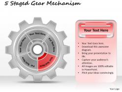 1013 business ppt diagram 5 staged gear mechanism powerpoint template