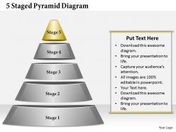 43000658 style layered pyramid 5 piece powerpoint presentation diagram infographic slide
