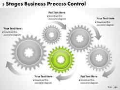 1013 business ppt diagram 5 stages business process control powerpoint template