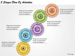 1013 business ppt diagram 5 stages flow of activities powerpoint template
