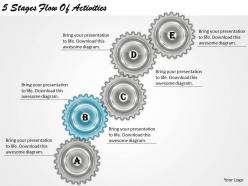 1013 business ppt diagram 5 stages flow of activities powerpoint template
