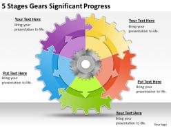 1013 Business Ppt diagram 5 Stages Gears Significant Progress Powerpoint Template