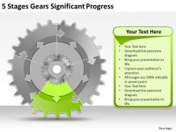 1013 business ppt diagram 5 stages gears significant progress powerpoint template