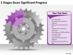 64852164 style variety 1 gears 5 piece powerpoint presentation diagram infographic slide