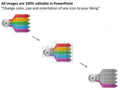 9399636 style linear 1-many 5 piece powerpoint presentation diagram infographic slide