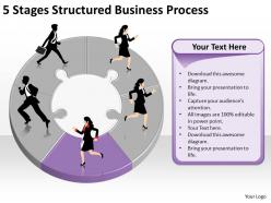 1013 business ppt diagram 5 stages structured business process powerpoint template