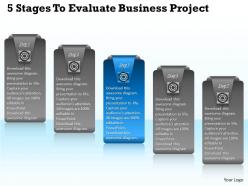 1013 business ppt diagram 5 stages to evaluate business project powerpoint template