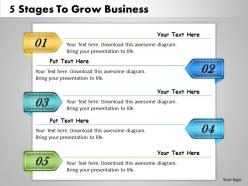 1013 business ppt diagram 5 stages to grow business powerpoint template