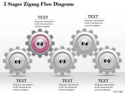 1013 business ppt diagram 5 stages zigzag flow diagram powerpoint template