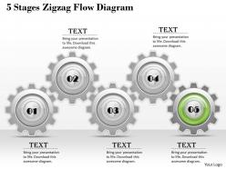 1013 business ppt diagram 5 stages zigzag flow diagram powerpoint template